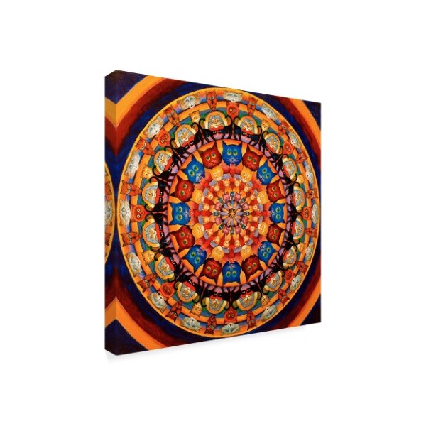 Bill Bell 'Cat Mandala' Canvas Art,18x18